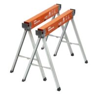 Sägepferde mit robusten Beinen und Metallsägepferden für professionelle Holzbearbeitung, ideal für Tischler, Bauunternehmer und Handwerker