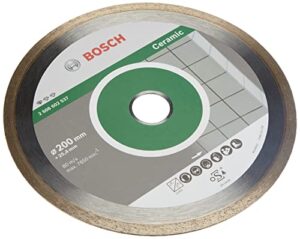 Diamanttrennscheibe für professionelles Ergebnis, Bosch 1x Diamanttrennscheibe Standard for Ceramic, Keramikfliesen, Marmor, Ø 200 x 25,40 x 1,6 x 7 mm