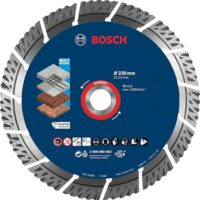 Trennscheibe für Beton und Stahlbeton von Bosch, 1x EXPERT MultiMaterial Diamanttrennscheiben, Ø 230 mm, professionelles Zubehör, Großer Winkelschleifer