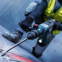 Bosch 1x PRO SDS plus-5C Flachmeißel für Beton und Ziegelstein, professionelle Qualität, optimale Arbeitsfläche, ideal für den effizienten Betonabbruch