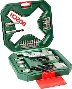 Bosch Werkzeugset mit Schrauber und Bohrer für Holz, Stein und Metall, Zubehör für Bohrmaschine