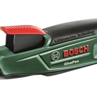 Bosch Akku Heißklebepistole mit Micro USB Ladegerät und vier Klebestiften in einem Karton