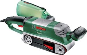Bosch Bandschleifer PBS 75 AE Set, 750 W, Bandgeschwindigkeit 200-350 m/min, Schleiffläche 165x76 mm, im Koffer
