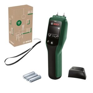 Bosch Holzfeuchtigkeitsmessgerät UniversalHumid mit LED-Ampel und Holzgruppenauswahl, umweltfreundlich und nachhaltig
