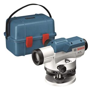 Bosch Professional Optisches Nivelliergerät GOL 20 D - 20-fache Vergrößerung, Maßeinheit: 360 Grad, Arbeitsbereich: bis zu 60 m