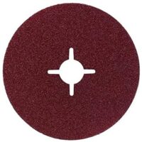 Fiberschleifscheibe für Winkelschleifer, 125 mm Durchmesser, Körnung 120, perfekt für feine und grobe Schleifarbeiten an verschiedenen Materialien wie Holz, Lack, Metall und Stein.