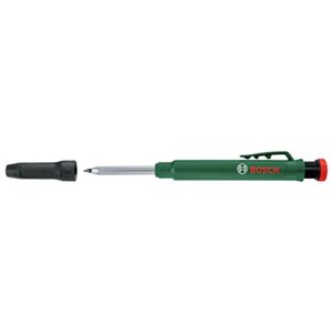 Bosch Tieflochmarker Bleistift zum Markieren auf Stein, Holz, Papier und anderen Materialien; integrierter Anspitzer