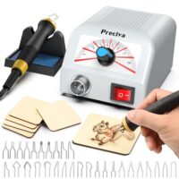 Brandmalstation, Professionelles Lötkolben-Set mit 30 verschiedenen Lötspitzen, Temperaturregelung von 200 - 800 °C, für Bastelarbeiten, Holz, Leder und Bambus