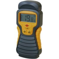 Feuchtigkeitsmessgerät, Holzfeuchtemessgerät mit LCD-Display, ohne Batterie, grau