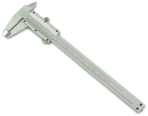 Brüder Mannesmann Schieblehre rostfrei, 150 mm - Maßband mit Nonius und Feststellrad für genaue Innenmessung