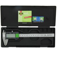 Digitaler Messschieber für feinste Abstände und Durchmesser, inkl. Hülle, Anzeige in Millimeter und Inch, 150 mm, Schwarz/Grau