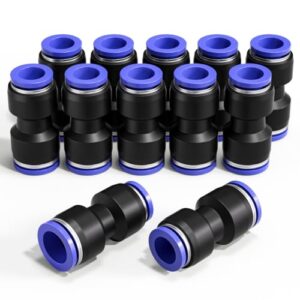 Pneumatische gerade Verringerungsadapter für Industrieautomatik, 12 Stück, 6mm bis 8mm Durchmesser, Quick Release und Reducer Fittings