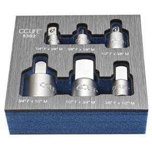 Adapter mit verschiedenen Anpassungen für Schrauben und Muttern unterschiedlicher Größe, erhöht die Flexibilität beim Arbeiten