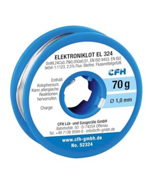 Bleifreier Lötzinn mit Flussmittel, ideal für Feinlötungen in der Elektronik und Elektrotechnik, Made in Germany