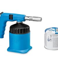 Gaslötbrenner mit ergonomischem Handgriff und stufenloser Flammenregulierung, ideal für das Weichlöten und Hartlöten von verschiedenen Materialien