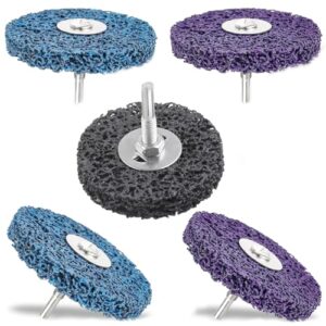 Hochwertige Schleifscheiben für Winkelschleifer, 100mm Durchmesser, 5 Stück, ideal für Reinigung von Oberflächen aus Stahl, Kunststoff, Faserprodukten, Stein und Beton.
