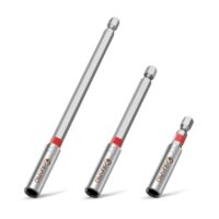 Magnetisches Erweiterungsschlüsselhalter-Set mit 60, 100 und 150 mm Sechskantschaft aus S2-Stahl für optimalen Werkzeughalt