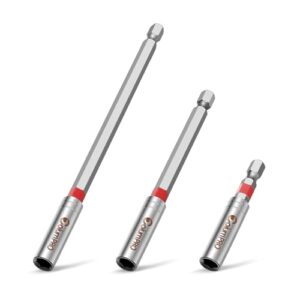 Magnetisches Erweiterungsschlüsselhalter-Set mit 60, 100 und 150 mm Sechskantschaft aus S2-Stahl für optimalen Werkzeughalt