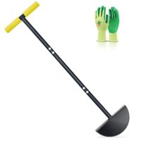 Rasenkantenschneider mit weichem T-Grip, Halbmond-Kantenstecher für Rasenpflege, Gartenpflege, Bürgersteige, Einfahrten, Gärten