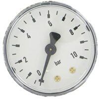 Comap S602005 1 Manometer, 1/4 Zoll, 10 bar, mit Druckanschluss hinten, neutral für präzise und sichere Messungen