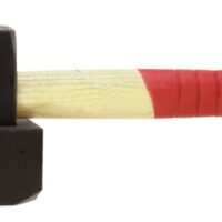 Connex Plattenverlegehammer 1250 g FSC rot/schwarz mit Holzstiel aus Hickory zum Verlegen von Fliesen, Platten und Pflastersteinen