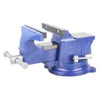 Schraubstock mit Amboss, 360° drehbar, Gussstahl, Werkbank, Schmieden, Stahlbacken, Klemmen