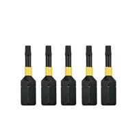 DEWALT Extreme Flextorq Schrauber-Bit T10, Set mit 5 Stück für Schlagschrauber, Bohrmaschinen und Schrauben, höchste Flexibilität und Lebensdauer