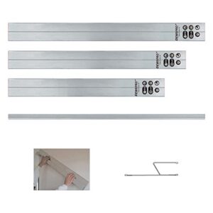 Professionelles 3-teiliges Set aus Aluminium für das großflächige Glätten von frischem Wand- und Bodenputz mit Längen 1m, 1,5m und 2m
