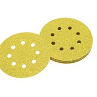 Hochwertige Schleifscheibe mit Klettfix-System für Exzenterschleifer, ideal für Grund-, Zwischen- und Endschliffanwendungen auf Holz, Farben, Lacke und Metall