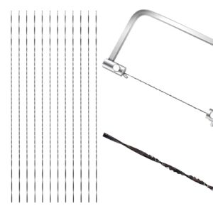 VooGenzek Dekupiersägeblätter, 12 Stücke, metallische Sägeblätter mit Spiralzähnen und Rundsägeblättern für Metall-Schneiden, -Sägen und -Schnitzen