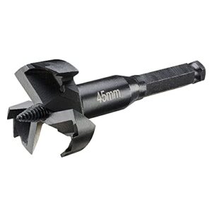 Dewalt Rapid-Holz/Forstnerbohrer, 45 mm Durchmesser, für saubere Durchbruchsbohrungen in Hart- und Weichholz, Holzdielen, Altbaudecken, Gipskartonplatten