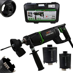 Professionelle Bohrtechnik für Heimwerker - Diamant-Trocken-Kernbohrmaschine EHD 1500 mit Staubabsaugung und Diamant-Dosensenker Laser Black Turbo