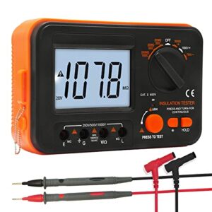 Digitales Megohmmeter für Isolationstests mit 1000V Prüfspannung und Messbereich von 0,1 MΩ bis 2 GΩ