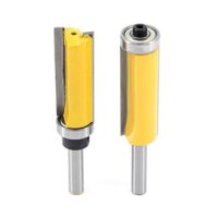 Bündigfräser mit langen Schaftlänge, ideal für die Bearbeitung großer Holzstücke, Top/Bottom Bearing Flush Trim Bit-Technologie für saubere und glatte Oberfläche