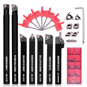 Hochwertiges Werkzeughalter Set mit Hartmetall-Einsätzen und Schraubenschlüsseln, ideal für Heimwerker und Profis geeignet, 21 Teile im Set
