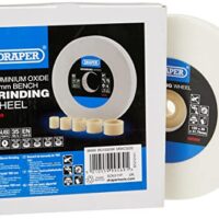 Draper Aluminiumoxid-Schleifscheibe mit Körnung 80 und 5 Reduzierringen für HSS-Werkzeugschärfer