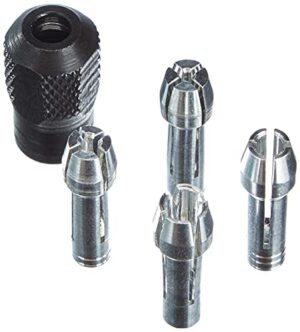 Dremel 4485 Spannzangen mit Spannmutter, Zubehörsatz für Multifunktionswerkzeug, 5 Spannteile zum Wechsel von Zubehörteilen