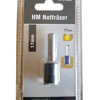 Drillcraft Karbid Holzfräser, HM Nutfräser Ø17mm x 20mm, D=8mm Schaft, C Profil, Unbehandelt, Flachkopf