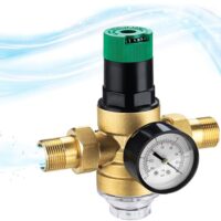 Druckminderer für Wasser, 1/2 Zoll, Wasserdruckregulierung mit Messing und Mesh-Filter