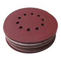 Set von 30 kletthafte Schleifscheiben für Langhalsschleifer mit 21,5mm Bohrung, Ø215mm, 10 Loch, Korn sortiert