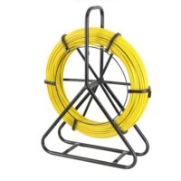 Fiberglas Kabel Einziehhilfe zum Ziehen von Kabeln durch Rohre und Räder, Elektrokabel Kabeleinfädler mit Stahlrahmenständer