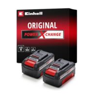 Original Einhell Akku PXC-Twinpack 4,0 Ah Power X-Change (Li-Ion, 18 V, 2x 4,0 Ah) - Hochwertiger und universeller wiederaufladbarer Akku für alle Geräte der innovativen Power X-Change-Serie