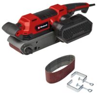Bandschleifer TE-BS 850 E von Einhell, 850 W, Schleifbandgeschwindigkeit bis 400 m/min, Staubabsaugung und Zubehör