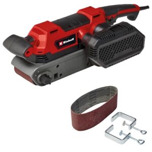 Bandschleifer TE-BS 850 E von Einhell, 850 W, Schleifbandgeschwindigkeit bis 400 m/min, Staubabsaugung und Zubehör