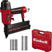 Einhell Druckluft-Tacker TC-PN 50, ein vielseitiges Werkzeug für Projektarbeit mit 2in1-Kombi-Funktion, Sicherheitsnase und umfangreicher Lieferung an Klammern und Nägeln.