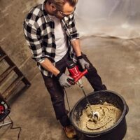 Einhell Farb-Mörtelrechner TE-MX 1600-2 CE mit 2-Gang-Getriebe und Drehzahlregelung für professionelles Mischen von flüssigen und pulverförmigen Bauwerkstoffen
