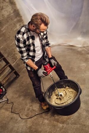 Einhell Farb-Mörtelrechner TE-MX 1600-2 CE mit 2-Gang-Getriebe und Drehzahlregelung für professionelles Mischen von flüssigen und pulverförmigen Bauwerkstoffen