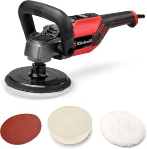 Einhell Polier- und Schleifmaschine CC-PO 1100/150 CE, 1100 W, Ø 150 mm Polierteller, Drehzahlelektronik 500 - 3.500 min-1, Konstantelektronik, Kletthaftung