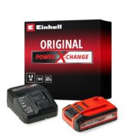Original Einhell 4 Ah PLUS Power X-Change Starter Kit mit 18 V Akku und Schnellladegerät für alle Power X-Change Geräte