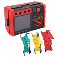 Digitaler Erdungswiderstandstester mit professioneller Ausstattung, 2000 Ohm, Messung von Erdungswiderständen und Überprüfung elektrischer Sicherheit
